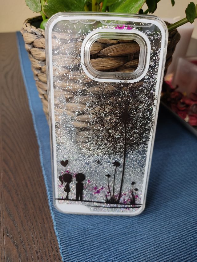 Funda con purpurina Samsung Galaxy S4 Mini.