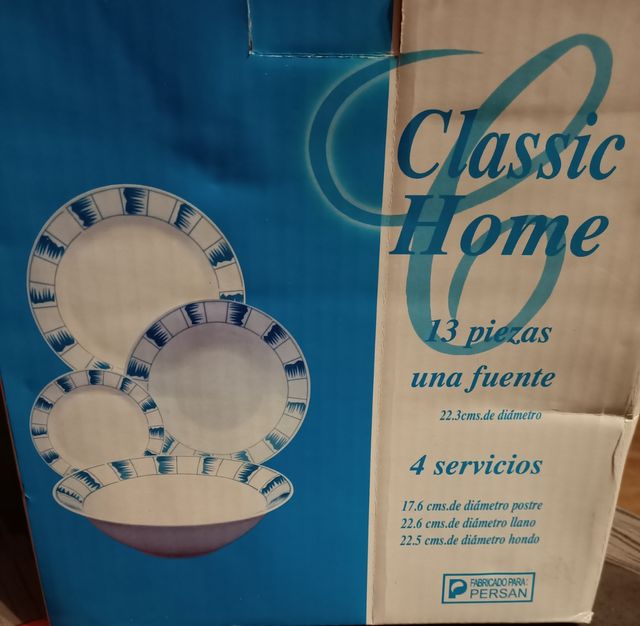 platos 39 piezas y 3 fuentes sin estrenar