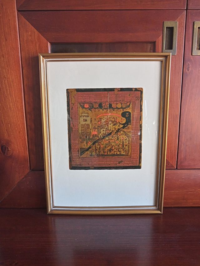 Laminas iconografía enmarcados en madera.