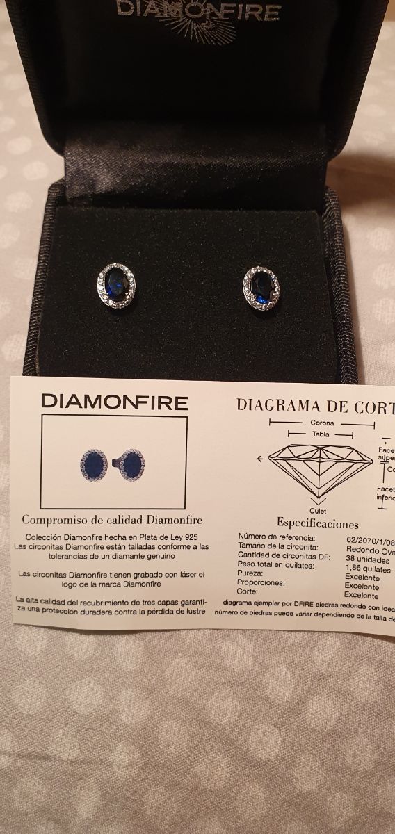 pendientes plata con piedra azul