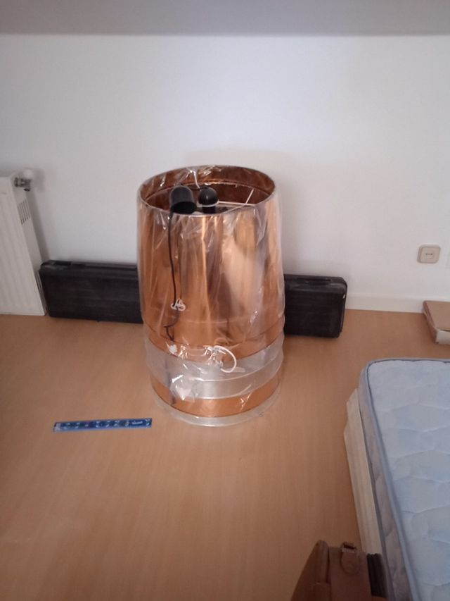 Pantallas lampara techo doradas y plateadas