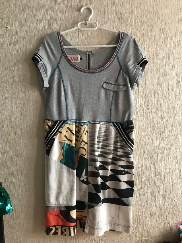 Vestido estampado gris - Jota+ge