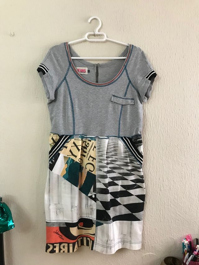 Vestido estampado gris - Jota+ge