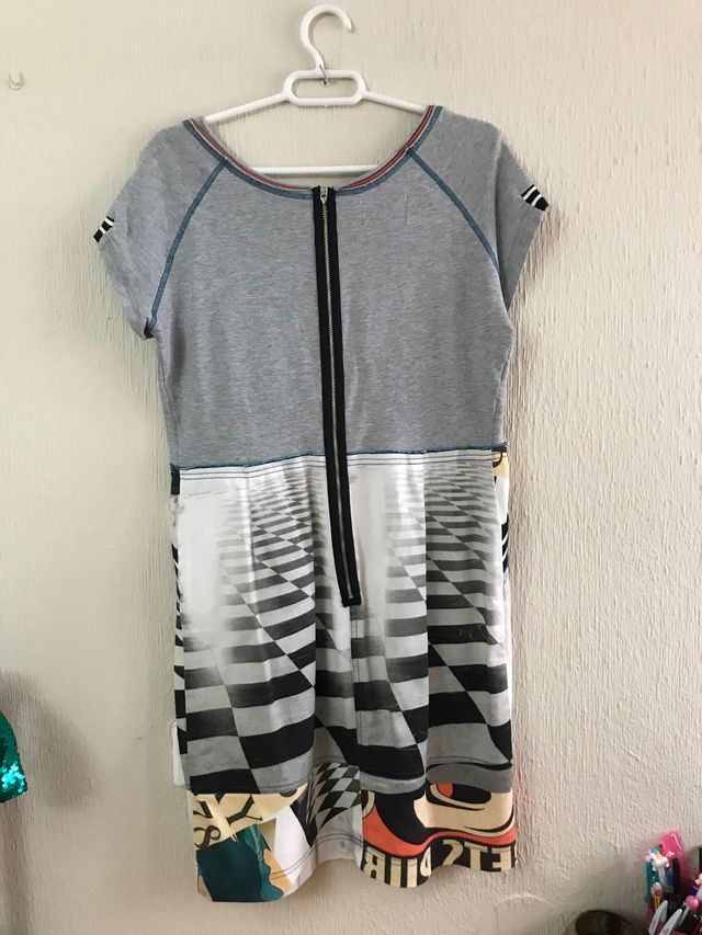 Vestido estampado gris - Jota+ge