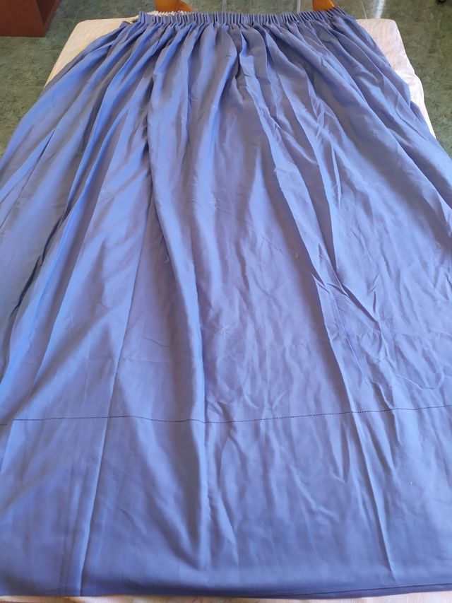 1 PIEZA VISILLO CONFECCIONADA AZUL 3,85 MTS