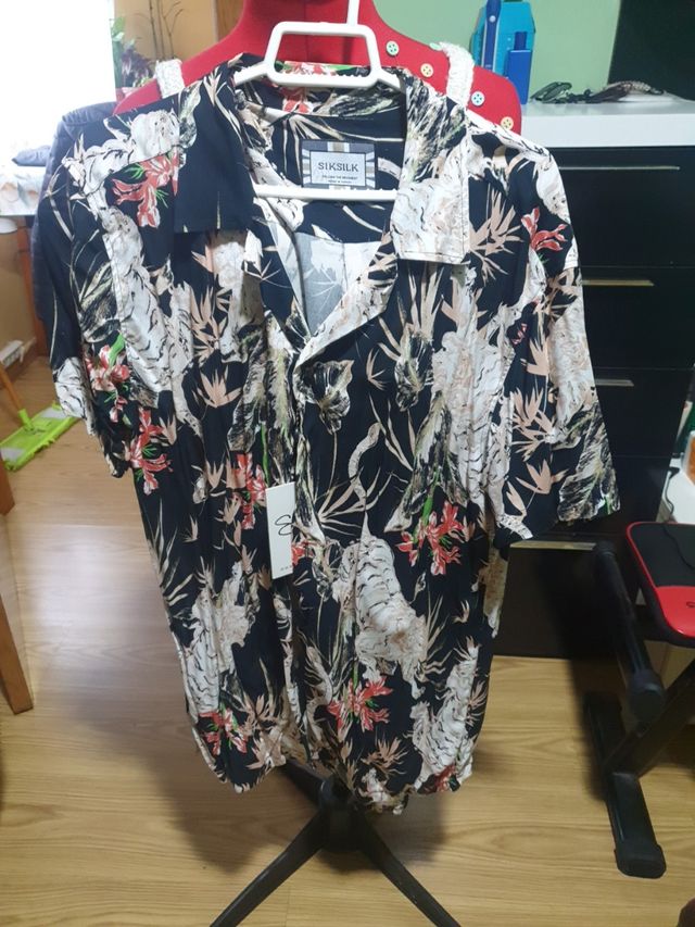 Camisa Siksilk Estampada