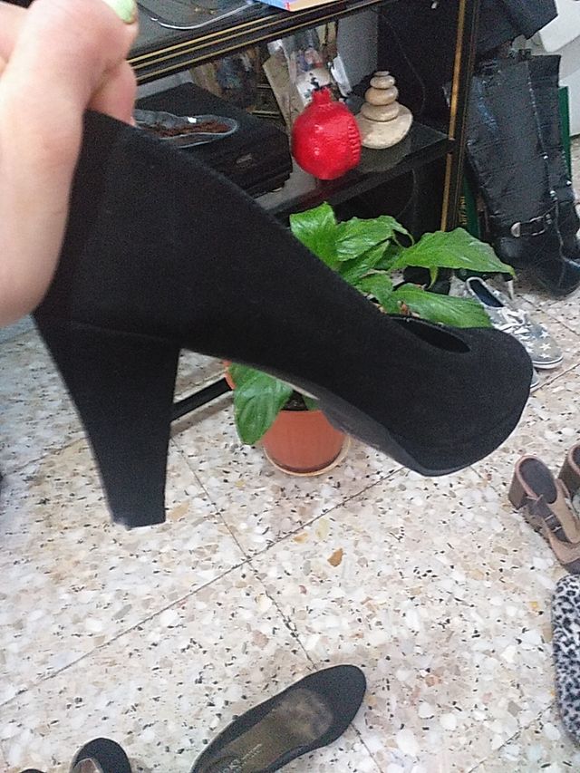 Zapatos tacon piel