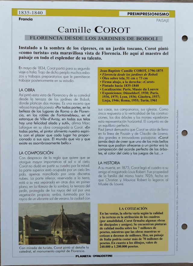 Láminas "Obras Maestras de los Impresionistas" - 6