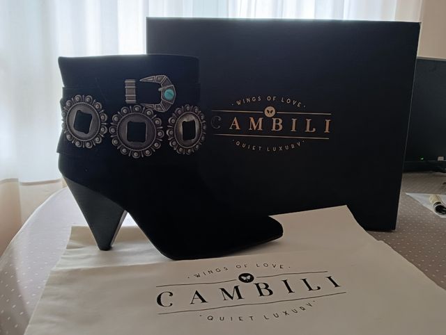 botín negro cambili