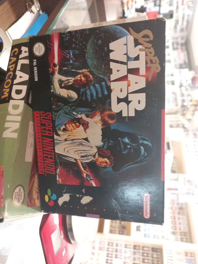 Caja de juego súper star wars snes