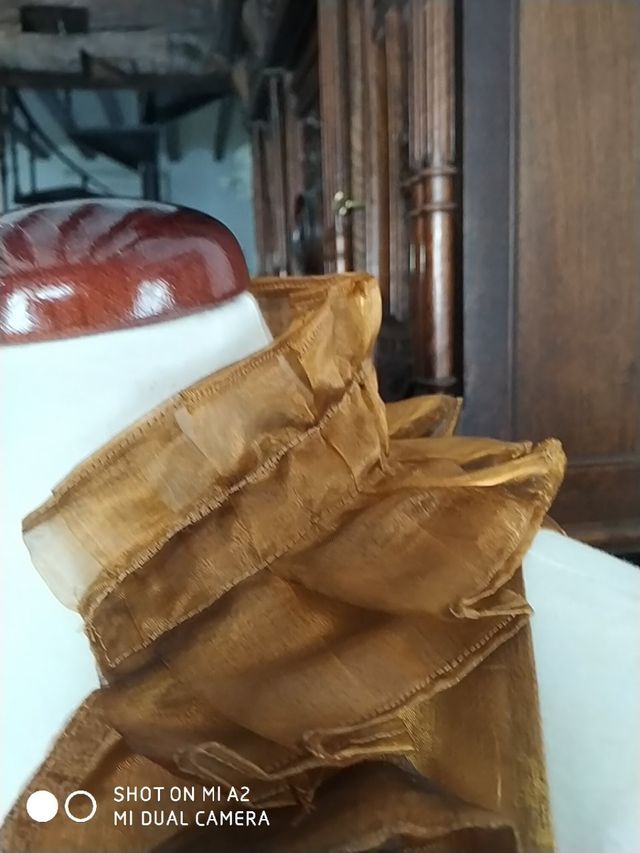 BLUSA DE ORGANZA COLOR COBRE DISEÑO EXCLUSIVO