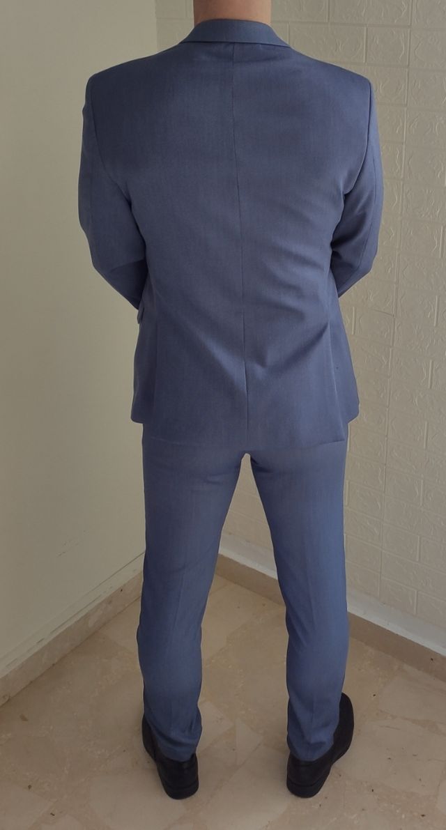 Traje Zara Azul Talla 38 Pantalón/48 Chaqueta (M)