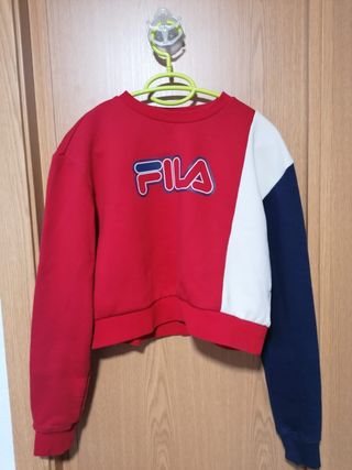 Sudadera Fila Straight Blocked Roja Hombre