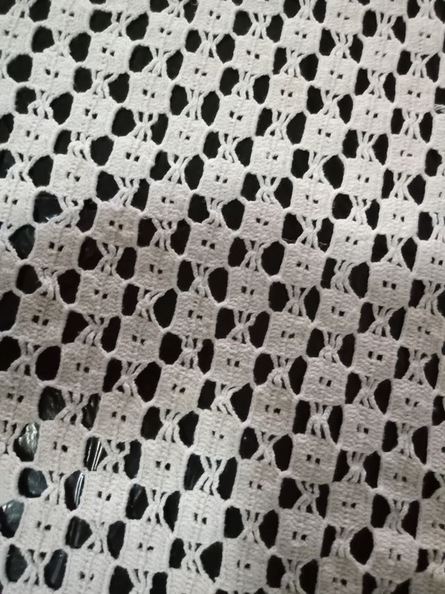 tappeto rettangolare antico all'uncinetto