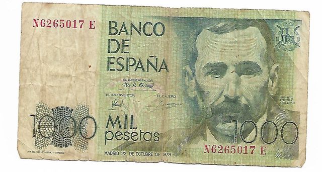BILLETE ORIGINAL 1.000 PESETAS DE 1979 SERIE N
