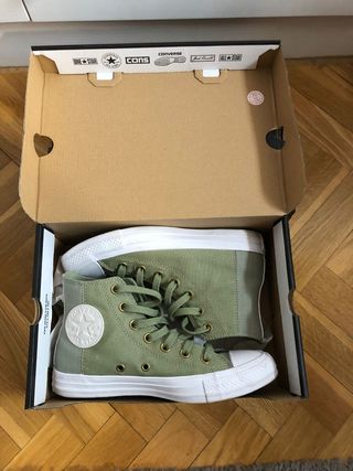 Converse verde bota alta de segunda mano por 39,99 EUR en Valladolid en  WALLAPOP