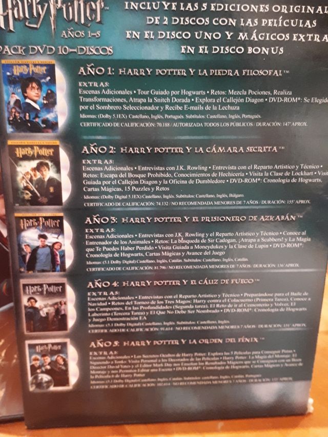 Se vende DVD DE Harry Potter