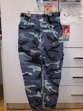 PANTALON CAMUFLAJE MILITAR vaquero Bershka denim pants camouflage camo  talla 36 EUR 1,00 - PicClick FR