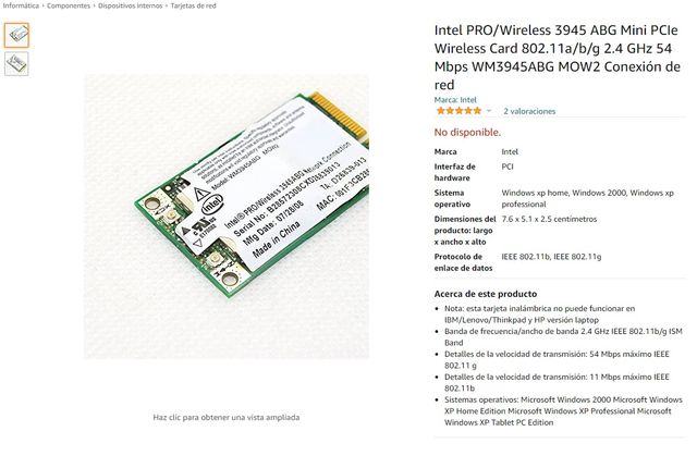 Scheda PCI Wi-Fi per laptop
