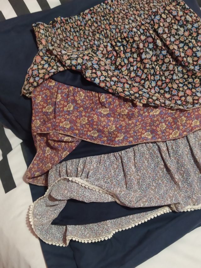 minifalda de volantes de Zara(Vintage)