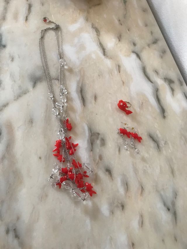 Collar , pendientes y anillo N2