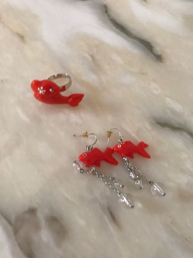 Collar , pendientes y anillo N2