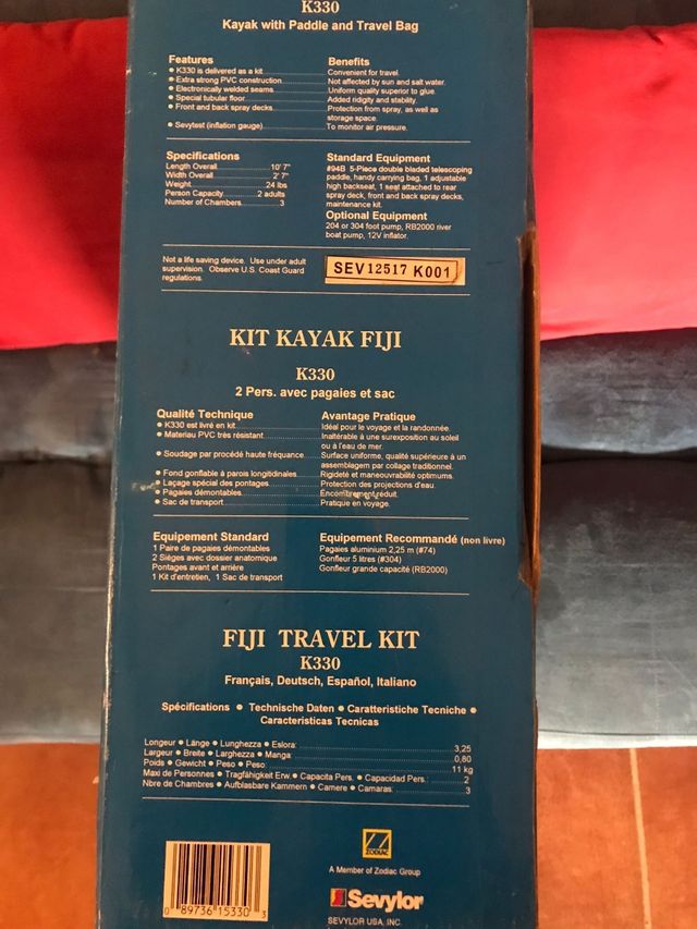 kayak k330 10 ft. 7 in. (3,25 m.) 2 adultos