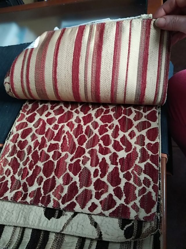 Lote 10 retales de tela gruesa de tapizar