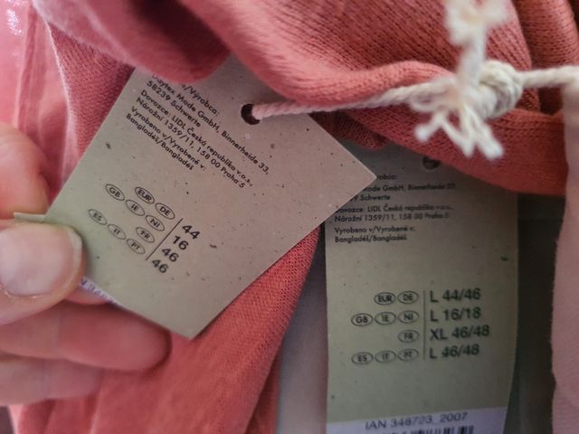 conjunto coral flores talla 46 lino