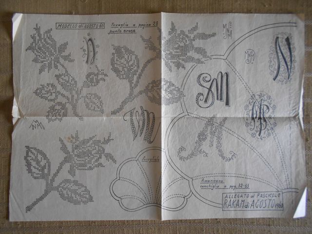 Allegati RAKAM per il ricamo anni '59 e '60