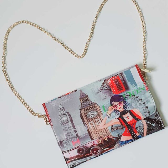 Bolso De Mano Con Cadena