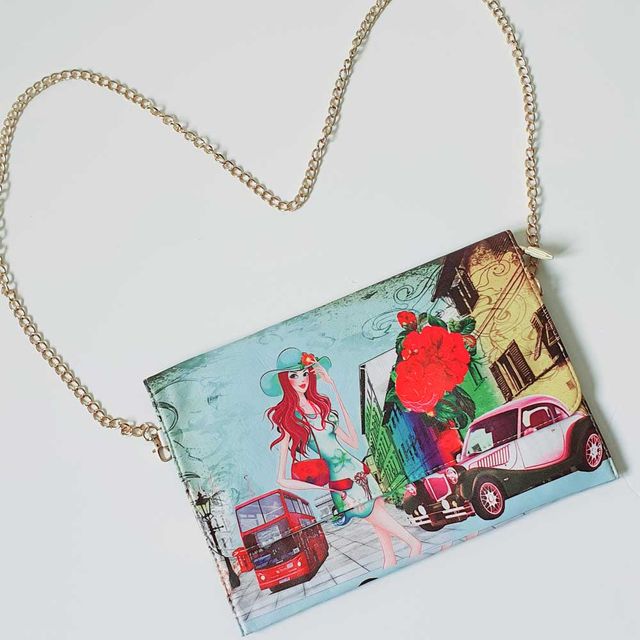 Bolso De Mano Con Cadena