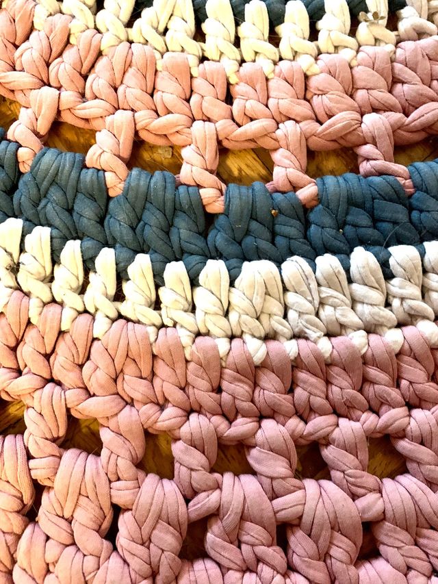 Tappeto all'uncinetto Trapillo diametro 90 cm