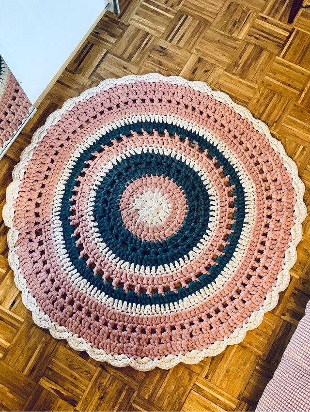 Tappeto all'uncinetto Trapillo diametro 90 cm