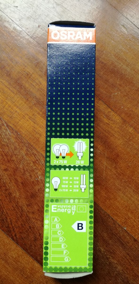Bombilla OSRAM DULUX D/E 26W. NUEVA en su caja.