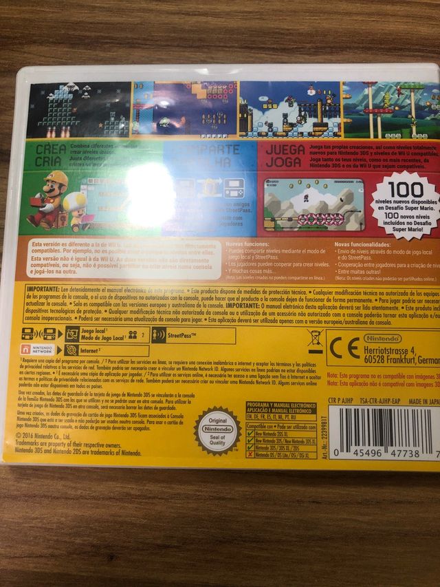 Súper Mario Maker Nintendo 2DS y 3DS