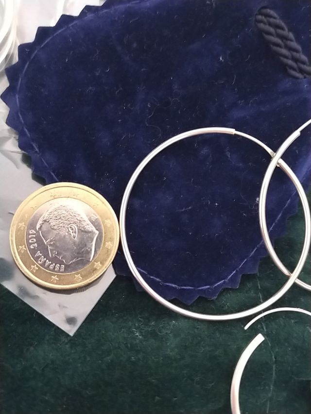 Pendientes AROS de plata nuevos