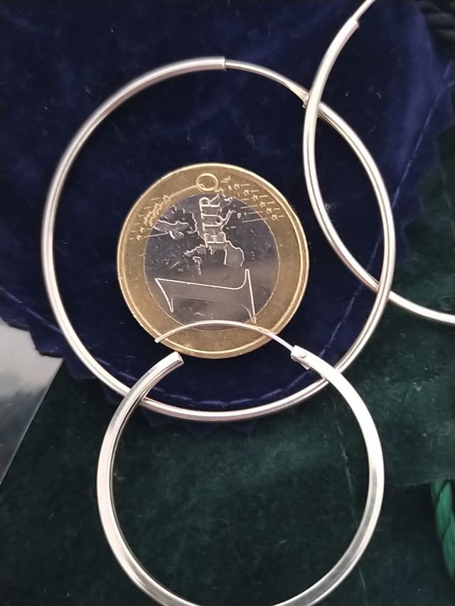 Pendientes AROS de plata nuevos