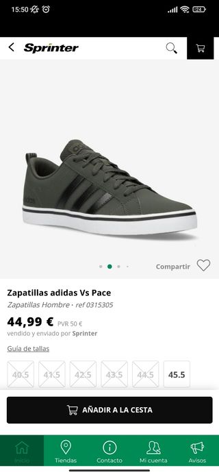 Vendo zapatillas Adidas hombre talla 43,5 de segunda mano por 30 EUR en  Burjassot en WALLAPOP