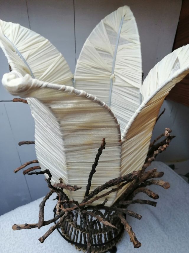 lampada rami e tessuto