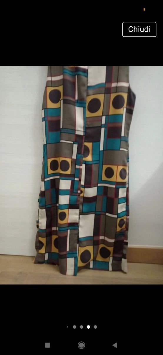 Abito donna primaverile fantasia geometrica