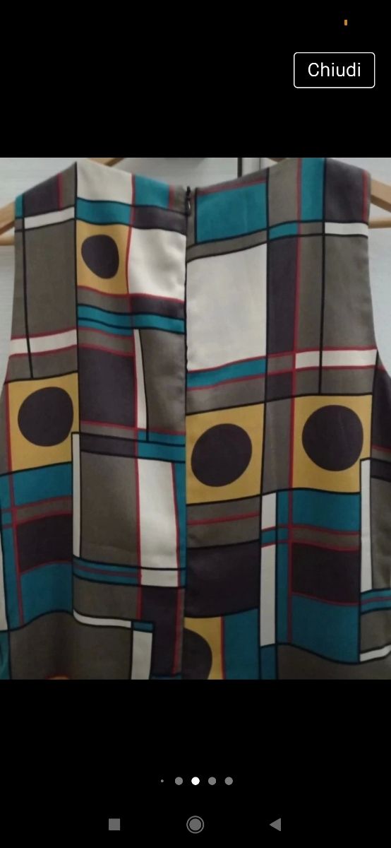 Abito donna primaverile fantasia geometrica