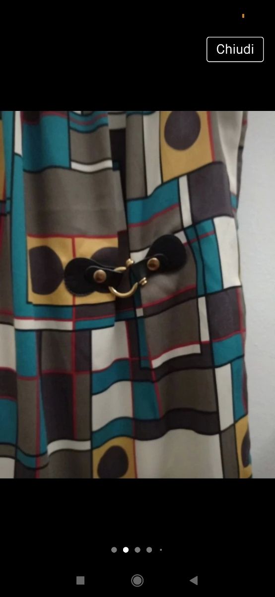 Abito donna primaverile fantasia geometrica