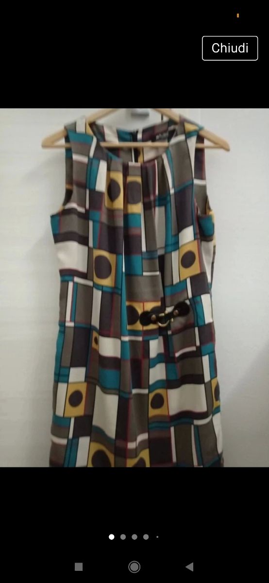 Abito donna primaverile fantasia geometrica