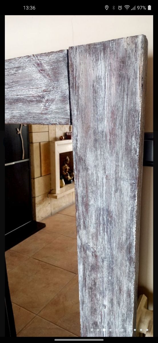 Espejo Madera Maciza Decapado.