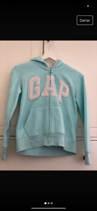 Sudadera capucha Gap verde agua niña talla 12 de segunda mano por 10 EUR en  Madrid en WALLAPOP