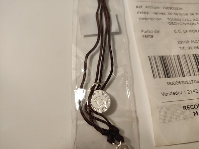 colgante medalla de plata