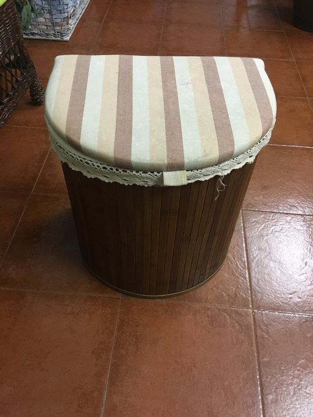 Cesto mimbre, para ropa sucia etc