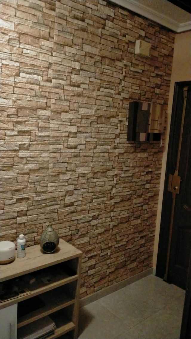 embellecimiento pared imitación piedra en relieve