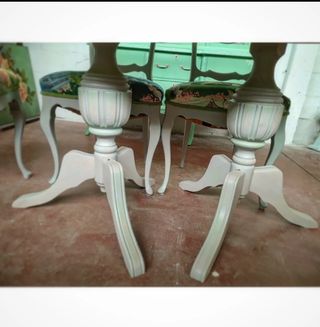 Mesa provenzal extensible + 6 sillas vintage